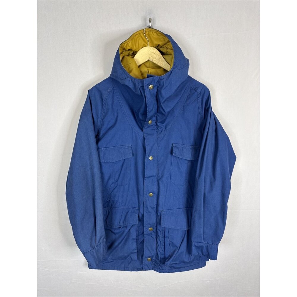 Vintage Eddie Bauer Expedition Parka Mens S Blue Hooded Outdoor Jacket